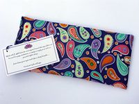 Lavender Eye Pillow Filled with Organic Linseed and English Lavender, Handmade, Gift Wrapped