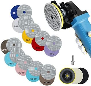 Diamante lucidatura pad 14 pezzi set di tamponi per lucidatura 100mm wet diamantati pastiglie disco diamantato per lucidatura di pietra lucidatrice pavimenti marmo