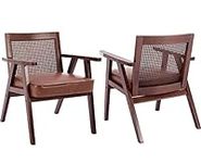 Guyou Boho Rattan Accent Chairs for