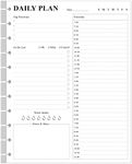 Undated Daily Planner Refill - 11 Disc Discbound To Do List Refills, 100 Sheets/200 Pages Planner and Lined Refill, Day Planner Insert, 100 gsm White Paper, Letter Size, 8.5'' x 11''