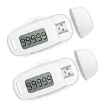 Xuhal 2 Pcs 3D Pedometer Step Count