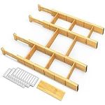 SpaceAid Bamboo Drawer Dividers wit