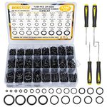 1290 PCS 24 Size Rubber O Ring Assortment Kit, O Ring Set with Pick & Hook Kit, Universal Rubber Pressure Washer O Ring Kit for Hose, Faucet, Automotive, Air and Gas Sealing Repair