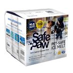 Safe Paw Pet Friendly 22 Lbs Flexicube Concrete Safe and Powerful Salt Free Ice Melt for Driveways, Sidewalks, and Various Terrain