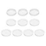 sourcing map 10Pcs 50mm/2in Air Vents Circular Soffit Vents, White Plastic Soffit Vent Cover for Bathroom Home, Office, Kitchen, Cabinet, Wardrobe