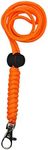 Tough Paracord Neck Lanyard for Dog Whistles & Clickers, ID, Keys, Braided Knot (Orange)