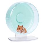 Niteangel Super-Silent Hamster Exercise Wheels - Quiet Spinner Hamster Running Wheels with Adjustable Stand for Dwarf Syrian Hamsters Gerbils Mice Or Other Small Animals (Mint Green, Medium)