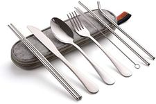 Tongke Cutlery Set, Reusable Stainl