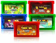 ZEZHE Pokemon Ultra Purple Version Gameboy Advance GBA Multi Colours Classic Game Accessories NDSL GB GB C GBM GBA SP (Pack of 5)