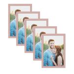 Art Street A4 Size Photo Frame For Wall Set of 5 Pink Picture Frame For Home and Office Decoration, Size -8x12 Inches