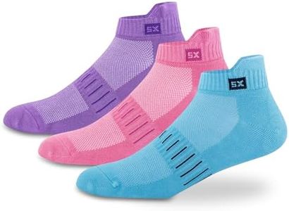 Supersox Unisex Bamboo Ankle Socks for Men & Women-Made of Sustainable & Eco Friendly Material - Athletic Softer than Cotton Socks, Anti Odour - Ideal for Sports, Gym, Pack of 3 (Multicolor 7)