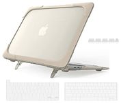 Midkart Heavy Duty Hard Shell Plastic Case Compatible with MacBook Pro 13 Inch (Model M2 A2338 / M1 A2338 / A2289 / A2251 / A1706 / A1708 / A2159 / A1989, Release 2023-2016) Shockproof Cover, Khaki