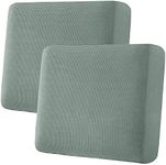 H.VERSAILTEX Super Stretch Individual Seat Cushion Covers Sofa Covers Couch Cushion Covers Slipcover Sets Thick Jacquard Textured Twill Fabric (2 Piece Large Sofa Cushion Covers, Sage)