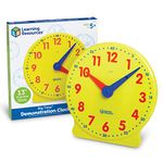 Learning Resources Big Time Learning Clock, Analog Clock, Homeschool, 12 Hour clock, Pre School, Telling the Time EYFS, Ages 5+, Yellow