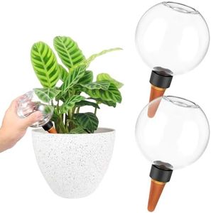2Pcs Plants Watering Devices,Auto Plants Waterer,Self Watering Spikes,Automatic Watering Globes,500ml Self Watering Planter Insert,Effortless Self Watering Bulbs for Plants