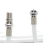 5M White Coax Cable For Virgin Media, Sky TV, Broadband Extension and Tivo & Superhub (5M, WHITE)