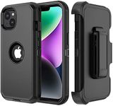 TASHHAR Phone Case for iPhone 14 Case,Heavy Duty Hard Shockproof Armor Protector Case Cover with Belt Clip Holster for Apple iPhone 14 6.1 5G 2022 Phone Case (Black)