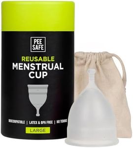 PEESAFE Menstrual Cup (Large), 18 Years & Above (Have Given Birth Vaginally), Odour & Rash-Free, 100% Medical Grade Silicone, Storage Pouch Included, Menstrual Cup, Period Cup