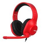 SADES Spirits 3.5mm Stereo Gaming Headphones for Switch, PS4, Xbox One, Over Ear Headset with Noise Cancelling Mic,Volume Control, Soft Memory Earmuffs for PC, Laptop (Red)