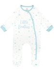 Harry Bear Baby Sleepsuit Little Brother White 3-6 Months