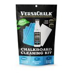 100% Natural Chalkboard Cleaner Spray and Eraser Kit by VersaChalk - Removes Liquid Chalk Marker Ink from Chalk Board Signs, Whiteboard, Dry Erase Marker Board, and Blackboard (30 ml)