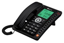 Beetel M95 CLI Landline with 16 Digit Large LCD Display,Two-way Speaker Phone,LED indication,8 single & 10 Double touch Memory,Ringer Vol control,Alarm,Baby Call Function,Desktop/Wall Mountable(Black)