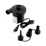 URVI Ecommerce Multi-Purpose Vacuum Air Pump, AC Electric, for Inflating/Deflating Sofa, Bed, Swimming Pool Tubes, Toys, Air Bags, Mattresses, Big Balloons, Black