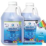 RESIN GLORY NEW Epoxy Resin Kit - 4L/1 gallon 1:1 Ratio Crystal Clear for Art Coating Craft Casting - Jewellery Making, River Table, Coasters, Cheeseboard, DIY- Non-toxic