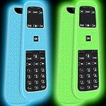 2pack Protective Case Cover for AT&T TV Now DirecTV Receiver Remote Control Voice Control C71KW,for AT&T TV Now DirecTV Remote Back Shockproof Silicone Cover Holder Skin Protector-Glowblue+Glowgreen