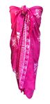 Central Chic Women's Large Pink Sarong Fair Trade Bali Beach Sun Dress Sarong Bikini Coverup Beachwear