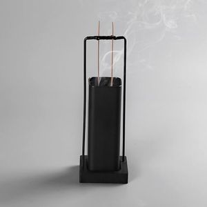 Hukalw Incense Burner Holder for Sticks, [New Upgraded-Two Black Clip] Upside Down Incense Burner with Removable Glass Ash Catcher Anti-Ash Flying
