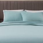 Great Bay Home 4 Piece Micro Fleece Full Blue Sheet Set | Super Soft, Cozy Extra Plush Polar Fleece Bedding Sheets & Pillowcases | Microfleece Winter Sheets (Full, Cloud Blue)