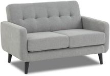 WeDoSofas - Elegant 2 Seater Sofa - Lavish Chenille Fabric Sofa, Ideal Sofa for Living Room or Sofa for Bedroom, Stylish Living Room Sofa, Sofa for Bedroom (Light Grey)