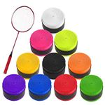 10 PCS Racquet Grips, Tennis Badminton Rackets Grips Absorbent Tennis Grip Tape for Anti-Slip 10 Colors