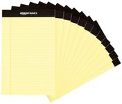 Amazon Basics Narrow Ruled 5 x 8-Inch Writing Pad - Canary (50 Sheet Paper Pads, 12 pack)