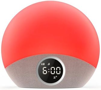 Dreamegg Sound Machine - Sunrise Alarm Clock, White Noise Machine for Sleeping with 30 Soothing Sounds, Gentle Wake up Sunlight, Dimmable Display, White Noise Sleep Aid for Heavy Sleepers, Adult Baby