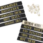 10 Birthday Sashes Set for women group | Happy Birthday Favor Supplies Glitter Sashes | Funny Birthday Sashes for Women | 9 Funny Decoration Sashes,1 Glitter Birthday Queen Sash (BIRTHDAY QUEEN)…