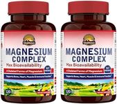 Vitalitown Magnesium Complex, 240 Capsules, Magnesium Glycinate, Malate, Taurate & Citrate, Chelated Forms, High Absorption, Bone, Heart, Muscle, Sleep & Digestion