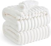 Bedsure White Fleece Queen Blanket 