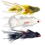 The Fly Crate Dungeon Articulated Streamer Flies Assortment | Size #2 Fly Fishing Flies for Trout Bass Pike | 6 Flies