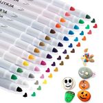 AKARUED 25 Acrylic Paint Pens: Water Based Acrylic Pens for Rock Painting, Pumpkins, Glass, Woodcraft, Plastic, Canvas, Ceramic, Stone, Pebble, Fabric, for Kids Adults DIY Crafts Paint Pens