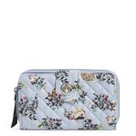 Vera Bradley Women's Cotton Turnlock Wallet with RFID Protection, Hedgehog Wild - Recycled Cotton, One Size