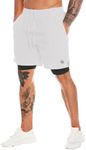 MOVEUP 2 in 1 Gym Running Shorts 7"