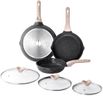 Kordisen Nonstick Frying Pan Set with Lid, 3 Piece Non Stick Skillet, Cooking Pan, Egg Pan Omelet Pan, Healthy Non Toxic Chef's Pan, Induction Cookware, PFOA Free (8 Inch, 9.5 Inch, 11 Inch)