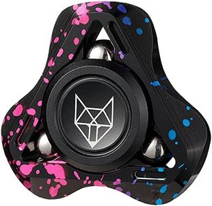 FREELOVE Metal Fidget Spinner for Adults, Upgraded Fox, Stainless Steel Fidget Toys, High Spin Long Spinning Finger Gyro, Small Mini Fidget Block, Silent Bearings EDC for Men Anxiety Cool