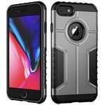 JETech Case for iPhone 8 and iPhone 7, Dual Layer Protective Cover with Shock-Absorption (Silver)