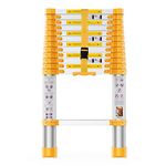 BOWEITI Telescoping Extension Ladder 12.5FT Heavy Duty Upgrade,Aluminum Telescopic Ladder with Upgrade Material/Accessories