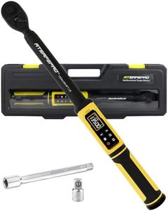 Digital Torque Wrench 3/8" Drive, 1.5-99.5 FT.Lb - 5 Units with Color Screen, Vibration/Buzzer/LED, 5" Extension & 3/8 to 1/2 Adapter, 3/8 Torque Wrench ±2% Accuracy for Car, Motorcycle, Bike Repair