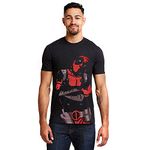 Marvel Men's Deadpool Talking T Shirt, Black, M UK