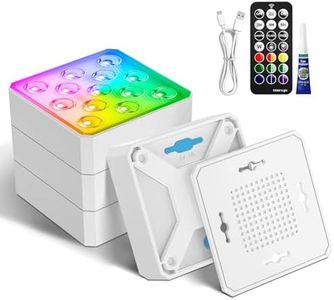 LOFTEK Submersible LED Lights with Remote, Rechargeable Pool Lights with Magnetic, 13 LEDs Waterproof Underwater Light, 16 Color Changing Floating Pool Light for Pond, Shower, Hottub, Vase (4 Pack)